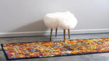 Traditional Distressed Vintage Rosso Rug