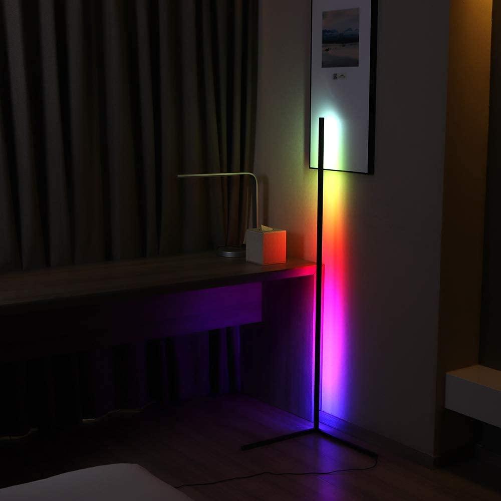 RGB Corner Floor Lamp Modern Simple LED Rod Floor Lamps Living Room SP