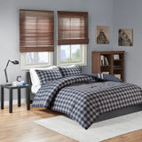 Reversible Baffalo Check 3-Piece Comforter Set, Blue