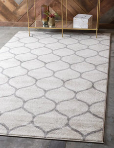 Geometric Rounded Trellis Frieze Rug (Large Rectangular)