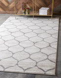 Geometric Rounded Trellis Frieze Rug (Large Rectangular)