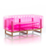 EKO Sofa in Aluminum and TPU Crystal Orange