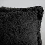 Shaggy Fur 3-Piece Comforter/Duvet Cover Set, Black