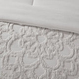 Tufted Medallion Comforter/Duvet Cover Mini Set, Grey