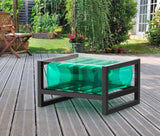 Crystal Green Aluminum and TPU Design Coffee Table