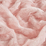 Weighted Blanket Faux Fur 60x70" Throw 18 LB, Blush Pink