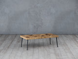 Mindful Living Solid Mango Wood Dining Table with Solid Iron