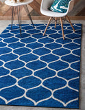 Geometric Rounded Trellis Frieze Rug (Large Rectangular)