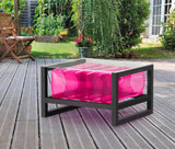 Crystal Pink Design Aluminum and TPU Coffee Table