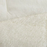 Shaggy Fur 3-Piece Comforter or Duvet Cover Set, White