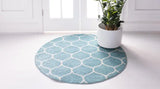 Geometric Rounded Trellis Frieze Rug (Round)