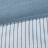 Reversible Striped/Solid Comforter Mini Set, Blue