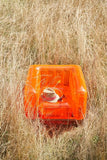 Design armchair in wood and TPU Crystal Orange