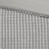 Plush Clip Textured Comforter/Duvet Cover, Gray
