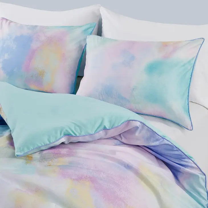 Watercolor Tie Dye Comforter/Duvet Cover Set