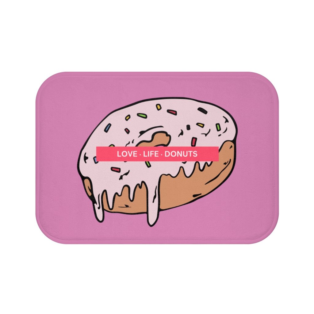 Love Life Donuts Bath Mat