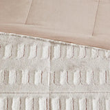 Long Faux Fur Comforter Mini Set, Blush