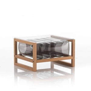 Design coffee table in wood and TPU Crystal Black