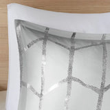 Metallic Comforter/Duvet Cover Set, Grey