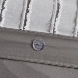 Grey Clipped Comforter/Duvet Cover Set w Removable Insert