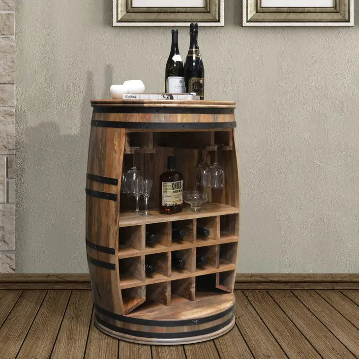 Wine Rack, Rosey-Raw Bar Barrel