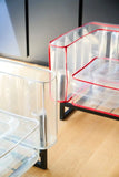 Yomi Style Aluminum and TPU Clear/White Sofa