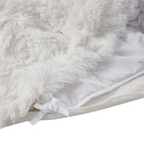 Weighted Blanket Shaggy Fur Throw 12 or 18 LB, Ivory