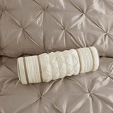 Silky Tufted 7-Piece Comforter Set, Taupe