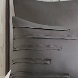 Raw Edge Ribbon 8-Piece Comforter Set, Grey