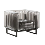 Crystal Black Aluminum and TPU Design Armchair