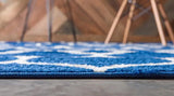 Geometric Rounded Trellis Frieze Rug (Round)