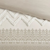 Tufted 3-Piece Comforter or Duvet Cover Set, Taupe