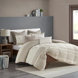 Tufted 3-Piece Comforter or Duvet Cover Set, Taupe