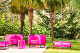 Crystal Pink Aluminum and TPU Design Armchair