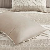 Tufted 3-Piece Comforter or Duvet Cover Set, Taupe