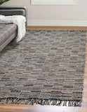 Checkered Chindi Jute Rug