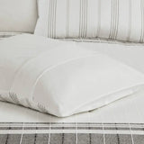 Modern Farmhouse Comforter/Duvet Cover Set, White Grey