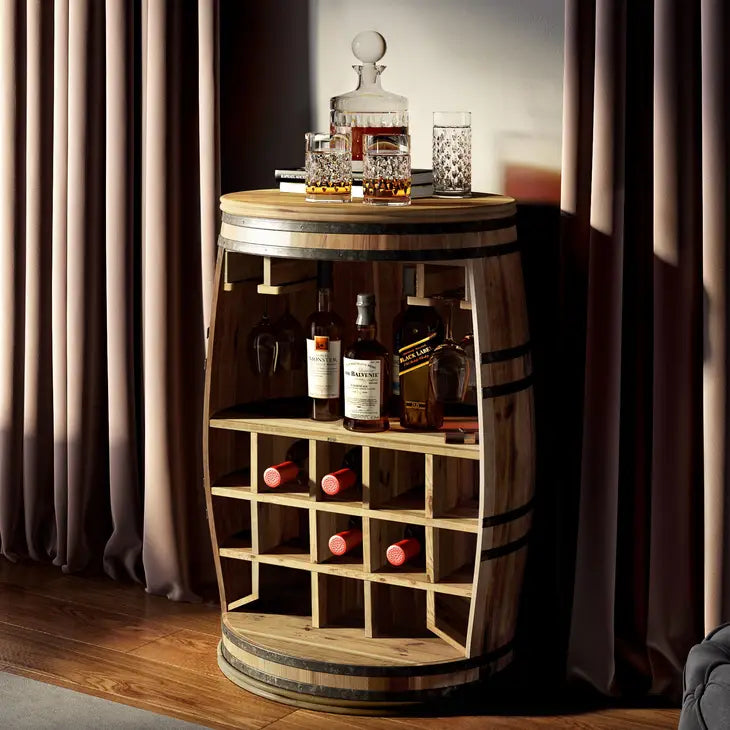 Wine Rack, Rosey-Raw Bar Barrel