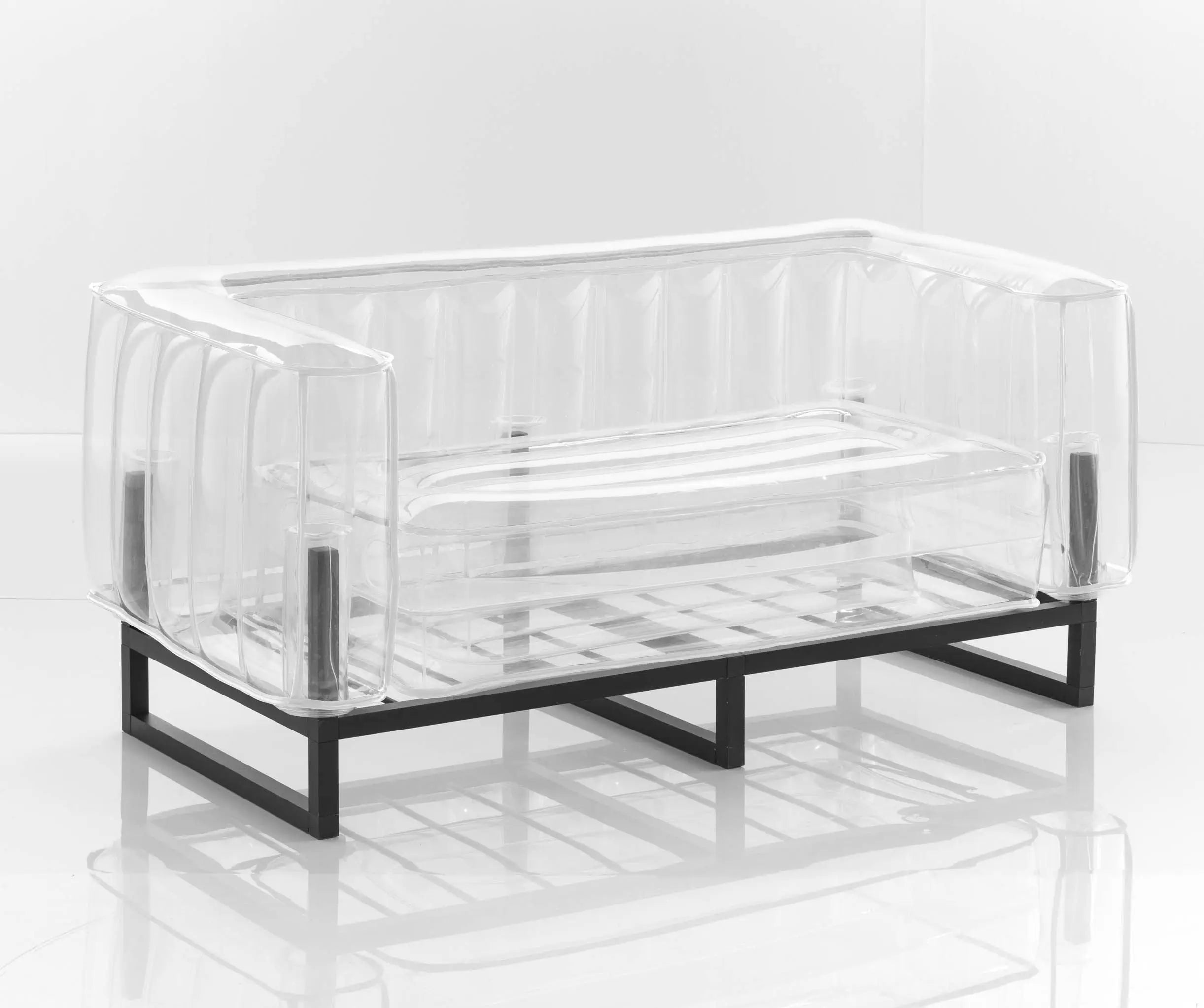 Yomi Style Aluminum and TPU Clear/White Sofa