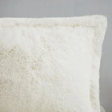 Shaggy Fur 3-Piece Comforter or Duvet Cover Set, White