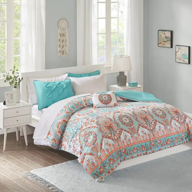 Boho 8-Piece Complete Comforter and Sheet Set