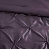 Silky Tufted 7-Piece Comforter Set, Plum Purple