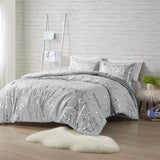 Metallic Comforter/Duvet Cover Set, Grey