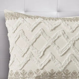 Tufted 3-Piece Comforter or Duvet Cover Set, Taupe