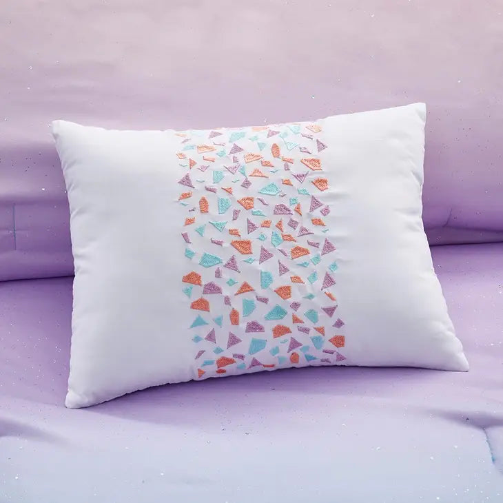 Glitter Ombre 4-Piece Comforter or Duvet Cover Set, Aqua