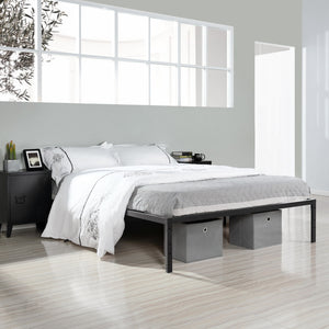 Modern Full Metal Queen Size Bed with Slat Support
