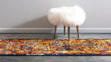Traditional Distressed Vintage Rosso Rug