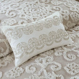 Tufted Medallions Comforter/Duvet Cover Set, Taupe