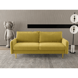 Round Arm Velvet Upholstery Sofa 68.9" L x 29.7" W x 32.7" H