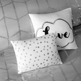 Metallic Comforter/Duvet Cover Set, Grey